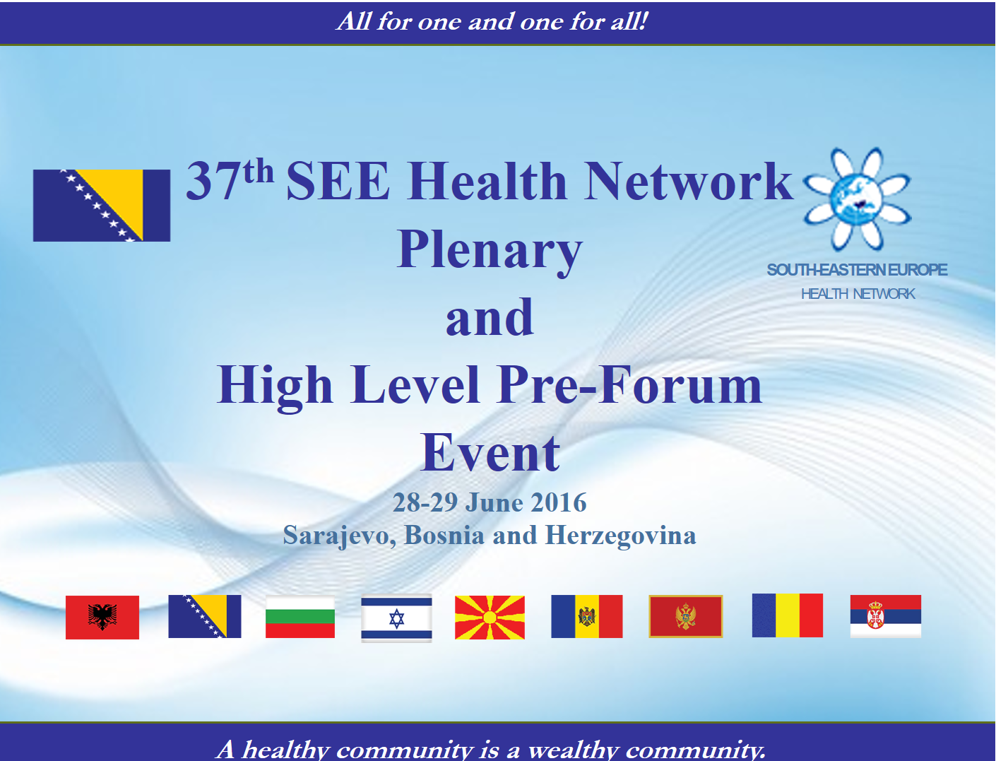 Successful Presidency of Bosnia and Herzegovina of the SEE Health Network in the first half of 2016