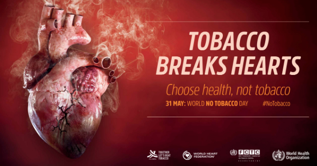 World No Tobacco Day, 31 May 2018